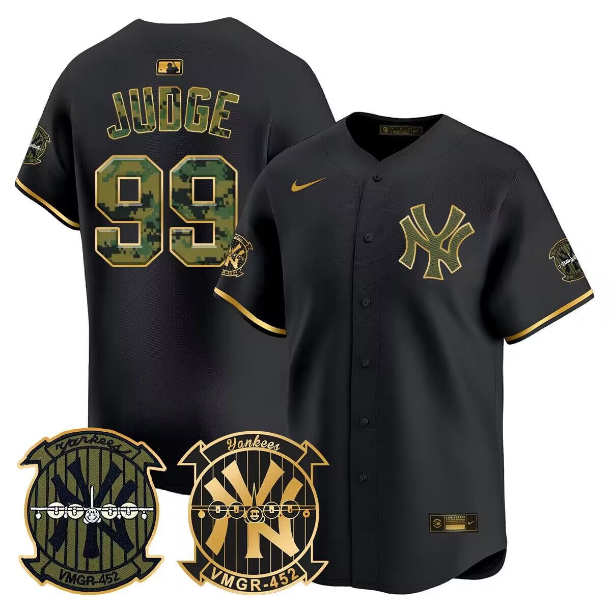 Men 2024 MLB New York Yankees 99 Judge black stitched jerseys